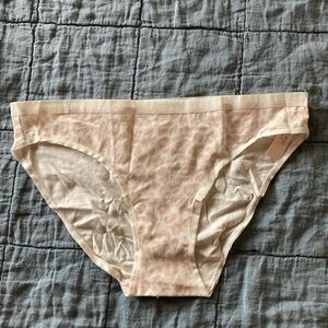 NWT Victoria's Secret Cream Animal Print Bikini Panties